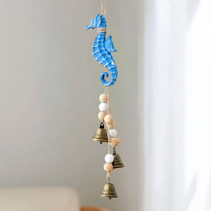 Carillon éolien en bois en forme d'étoile de mer, décoration suspendue pour l'intérieur et l'extérieur, ornement de jardin - Product Image 2