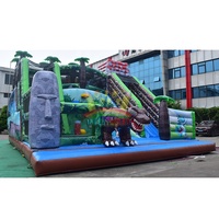 Parc de jeux gonflable tropical Jurassic Playground Dino Play Fun Park de Orient Inflatables