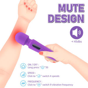 Masajeador de mano de silicona para cuello y hombros, Varita AV impermeable con 7 vibración, S-HANDE, venta al por mayor - Product Image 6