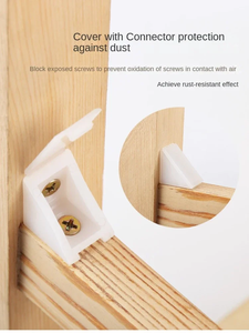 Connecteur d'angle de placard de cuisine moderne réglable avec support de couvercle et petit connecteur de suspension en plastique - Product Image 3