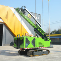 Piloto solar hidráulico de alta eficiencia Paso de marco flexible de 120 ° Columpio de brazo de 15 ° con martillo de caja de cambios de cojinete de motor alto