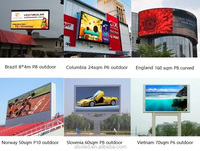 Panneaux d'affichage LED intérieurs et extérieurs P3 P4 P5 P6 P8 P10, modules d'écran vidéo pour murs LED, écran extérieur