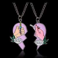 Colliers personnalisables en plaqué or avec pendentifs et breloques gravés, thème Amour et Briquet, pour meilleures amies, bijoux fins