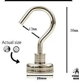 Strong Fridge Magnet Hook Key Rack Holder Magnetic Swivel Refrigerator Hanging