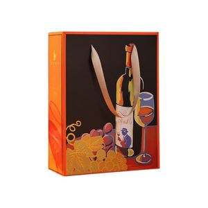 Coffret Cadeau Vin Rouge Deux Bouteilles Emballage Ondulé Épaissi Laminage Mat Impression Quadrichromie Impression UV pour Vignerons Professionnels - Product Image 4