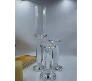 Hy người giữ ngọn nến Đèn Lồng Nến Lọ đám cưới centerpieces Tinh thể thủy tinh nến trang trí