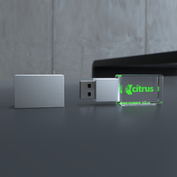 Memoria USB 3.0 Personalizada con Cristal y Luz LED, 2GB 4GB 8GB 32GB 64GB, Pendrive de Cristal