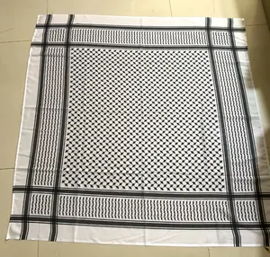 Muestra gratis Yashmagh Shemagh Pañuelo para la cabeza Sombreros islámicos Dubai Keffiyeh Bufanda Abrigo musulmán Bufandas para hombres sauditas