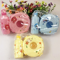 Ensemble Bouteille d'Eau et Boîte à Bento Sans BPA Sûre et Mignonne pour Enfants, Idéale pour les Snacks et Sandwiches à l'École et la Maternelle
