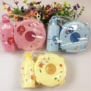 Safe and Cute Kids Food Container BPA-Free Plastic Water Bottle Bento Lunch <strong>Box</strong> <strong>Set</strong> for School &amp; Kindergarten Snack Sandwich - Product Image 2