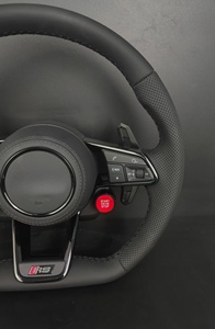 <span class=keywords><strong>Volante</strong></span> <span class=keywords><strong>Deportivo</strong></span> <span class=keywords><strong>Audi</strong></span> RS, Cuero Perforado con Base Plana y Levas de Cambio para <span class=keywords><strong>Audi</strong></span> <span class=keywords><strong>A3</strong></span> A4 A5 A6 A7 Q3 Q5 Q7 TT R8 S Line - Product Image 5