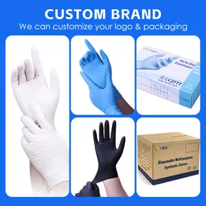 Làm sạch găng tay trắng guantes de trabajo làm vườn làm việc Găng tay Nitrile Găng tay dùng một lần Găng tay Nitrile bột miễn phí