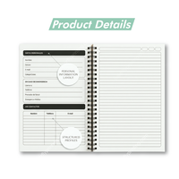 Cuaderno Espiral Doble con Tapa Dura A4 Personalizado al por Mayor, Diseño de Estilo Chino, Libro para Estudiantes