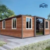 Maison conteneur extensible de 30 pieds à double aile, grand espace, suite d'hôtes préfabriquée haut de gamme, montage rapide, sans fondation nécessaire