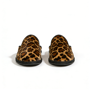 Pantofole <span class=keywords><strong>da</strong></span> <span class=keywords><strong>Donna</strong></span> in Velluto con Stampa Leopardata Personalizzate con Logo, con Sacchetto Abbinato e Opzione Logo Personalizzato per Uso Domestico - Product Image 2