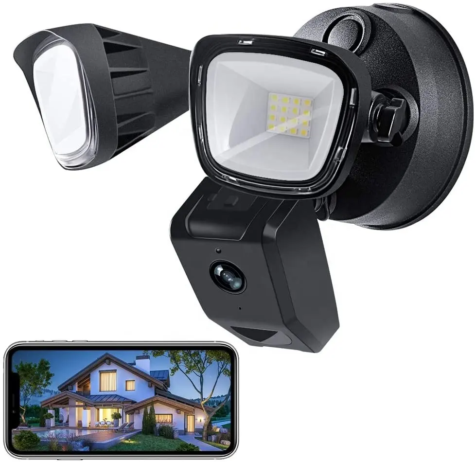 Factory Price TUYA Smart 1080P HD PIR Motion Sensor Outdoor Wireless Security LED Floodlight Camera