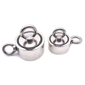 Doppio Lato Rotondo Ricerca Forza di Trazione Forte Magnete Magnete Giochi di Pesca Combinato Con Golfare di Pesca Magnete - Product Image 3