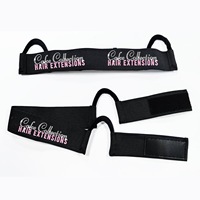 Bande de dentelle personnalisée avec logo, avec support d'oreille, bande de fusion pour perruque, bande élastique en velcro avec ouverture pour les oreilles