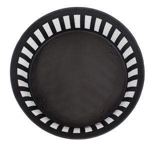 Brasero de Leña Independiente Moderno Crossweave para Exteriores, de 36 Pulgadas, con Pantalla Antichispas, Cubierta Redonda, Color Negro - Product Image 4