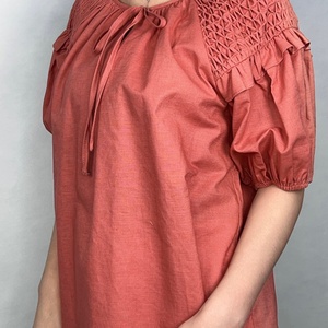 Chemisiers décontractés OEM pour femmes, à manches courtes, brodés, pour l'été - Product Image 3