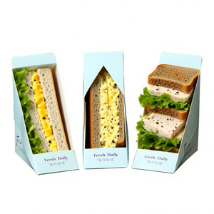 Contenitori Sandwich trasparenti monouso Sandwich cuneo scatola triangolo da forno involucri di imballo Sandwich - Product Image 3