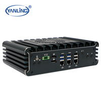 Hot Style 2,5G in-Tel LAN computadora sin ventilador 2,4 GHz Quad Core 8 hilos PC industrial