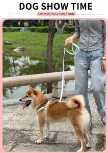 Personalizado Bio impermeable suave caqui mascota arnés Correa Collar conjunto ajustable Pvc arnés de goma Arnes Goma Pvc - Product Image 4