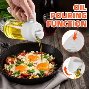 Dispensador de Aceite y Especias 2 en 1 para Camping, Recipiente de Vidrio Calentable e Impermeable de 16oz para Cocina, Barbacoa y Ensaladas - Product Image 3