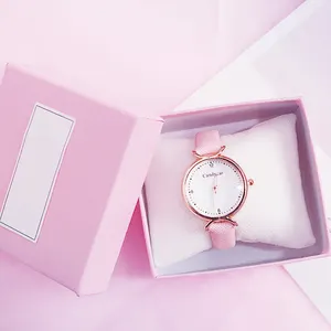 手表盒豪华高品质定制标志粉色纸板纸礼品包装新设计盒子