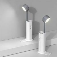 Lampe de bureau LED pliable pour maison intelligente avec gradation rapide, protection oculaire, recharge, support de téléphone et fonction lampe torche