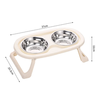 Gamelle pour chien pliable double grande capacité, écologique, classique, ronde, étanche IPX5, anti-choc, en plastique