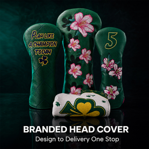 Ensemble de housses de tête de club de golf en cuir PU brodé haute densité pour # 1 # 3 # 5 Driver Fairway Hybrid OEM Factory Direct - Product Image 1