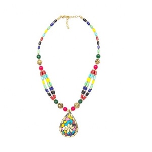 New Arrival Women's <b>Statement</b> Costume <b>Necklace</b> with Pendant Beads Best Quality Chains Accessory From India - Product Image 3