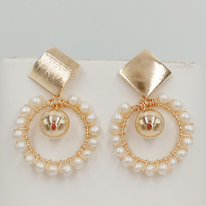 Alta calidad pendiente de la perla 100% de perlas de agua dulce natural de alta brillo cerca de Ronda círculo grande hecho a mano - Product Image 5