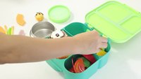 silicone pour micro-ondes, lave-vaisselle, congélateur, lot de 3 boîtes à lunch Bento en silicone avec couvercles