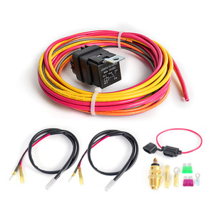 Dual <b>Electric</b> Cooling Fan Thermostat Wiring Harness 12V 40A Relay <b>Kit</b> for Retrofit Upgrade - Product Image 4