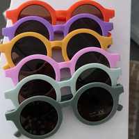 F201 Cute Round Handmade Little Girls Toddler Sunglasses Girl Children Shades 2023 Kids Fashion Sunglasses 2024 De Sol Gafas
