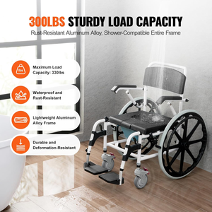 <span class=keywords><strong>Silla</strong></span> <span class=keywords><strong>de</strong></span> Baño para Personas Mayores <span class=keywords><strong>con</strong></span> <span class=keywords><strong>Ruedas</strong></span>, Material <span class=keywords><strong>de</strong></span> Aleación <span class=keywords><strong>de</strong></span> Aluminio, para <span class=keywords><strong>Inodoro</strong></span> y <span class=keywords><strong>Silla</strong></span> <span class=keywords><strong>de</strong></span> <span class=keywords><strong>Ruedas</strong></span> Móvil LQX-EUAL2405P - Product Image 4
