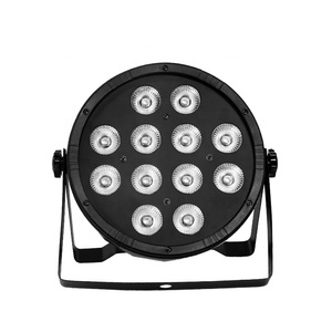 AICPOSE - Juego de 12 Luces LED Par de Alta Calidad de 10 W, Iluminación de Escenario RGBW DMX, Luces LED Par con Zoom - Product Image 1