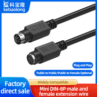 8-Pin DIN-Steckverbinder Kabelbaum mit Geflechtabschirmung und PVC-Ummantelung für Kamera und Auto mit offenem Ende und verzinntem Stecker Video-Kabel