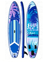 Planche de paddle gonflable (SUP) en tissu brossé renforcé PVC avec pont antidérapant en EVA, réglable pour le surf