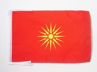 Bandera antigua macedónica de alta calidad Banderas macedonias de 3X5 pies 90X150 cm Bandera antigua Macedonia
