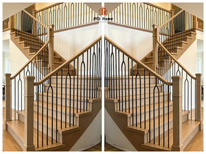 JYD Accueil Vente <span class=keywords><strong>en</strong></span> gros bon marché Balustres d'<span class=keywords><strong>escalier</strong></span> ovales personnalisés <span class=keywords><strong>en</strong></span> fer forgé noir Broches de garde-corps <span class=keywords><strong>Kit</strong></span> de main courante <span class=keywords><strong>en</strong></span> métal doré Escaliers - Product Image 4