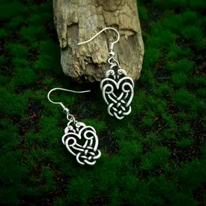 Fashion Romantic Celtic Couple Bird Earrings For Women Birthday Gift Jewelry