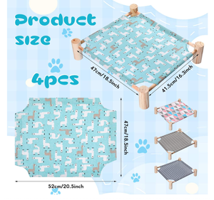 Amaca per gatti in legno lettino estivo rimovibile e lavabile per animali domestici per Pet Camp - Product Image 2