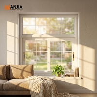 Ventanas de Vidrio Fijas con Rejillas Decorativas de Seguridad, Diseño de Vidrio Templado, Ventana Corredera de UPVC