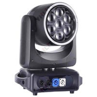 WEDOSTAGE Luz de Cabeza Móvil LED Wash 4 en 1 IP20 350W 7x40W RGBW con Control DMX512 CRI90 540/270 Pan/Tilt para Escenario, Bar y Fiestas