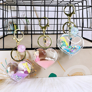 LLavero de acrílico de dibujos animados, colgante creativo de princesa de <span class=keywords><strong>amor</strong></span>, bolsa de botella flotante, llavero con abalorio, <span class=keywords><strong>2021</strong></span> - Product Image 1