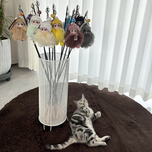Mainan interaktif baru untuk anak kucing kucing tongkat penggoda dapat ditarik dengan mainan gurita mewah tahan lama - Product Image 3