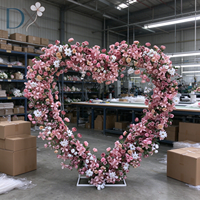 Arche florale rose poudré, décoration florale artificielle pour cérémonie de mariage, événement, toile de fond pour photomaton